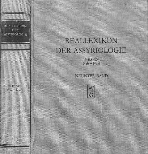﻿Reallexikon der Assyriologie و باستان شناسی خاور نزدیک. ج 9: ناب - نوزی