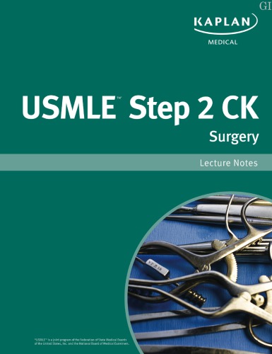 ﻿یادداشت های سخنرانی USMLE مرحله 2 Ck جراحی