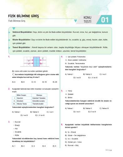 ﻿TYT Physics Multitest