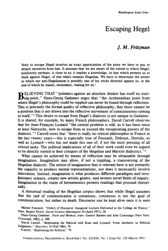 ﻿فرار از هگل