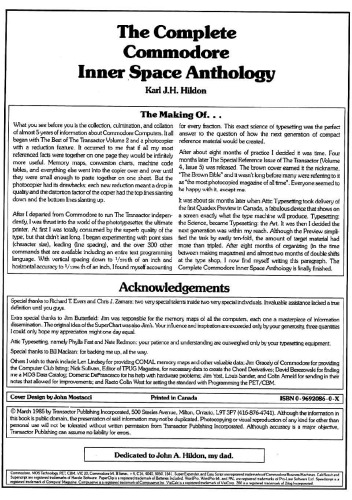 ﻿مجموعه کامل Commodore Inner Space Anthology