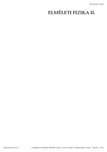 ﻿فیزیک نظری II. - میدان های نیروی کلاسیک