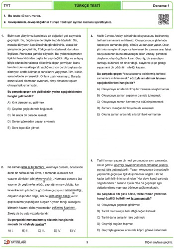 ﻿Solution 3D 10 TYT ترکی آزمایشی 1