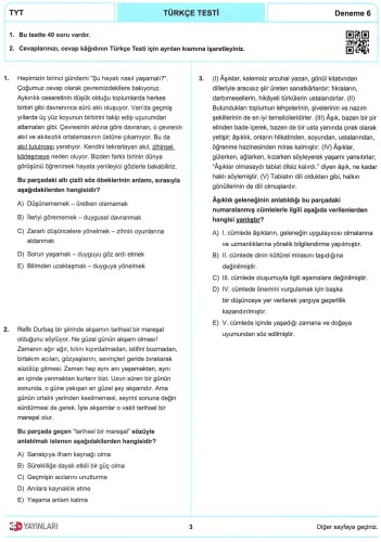 ﻿Solution 3D 10 TYT ترکی آزمایشی 6