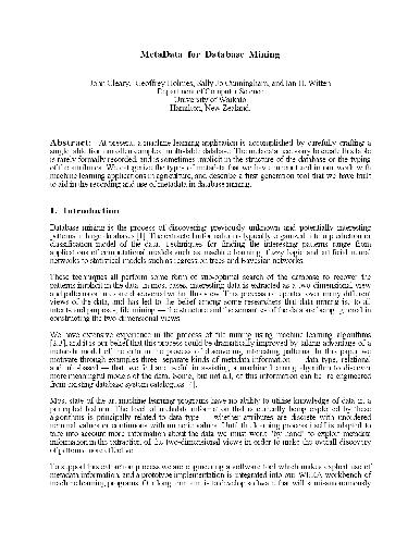 متاداده برای معادن پایگاه داده