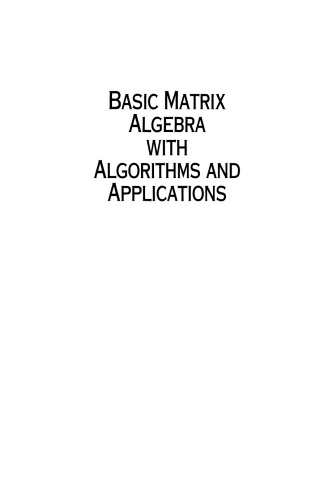 ﻿جبر ماتریسی پایه با الگوریتم ها و کاربردها