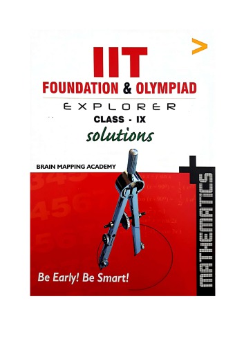 ﻿BMA Math Class 9 Solution Standard IX IIT JEE Foundation and Olympiad Explorer Mathematics Answers Brain Mapping Academy حیدرآباد