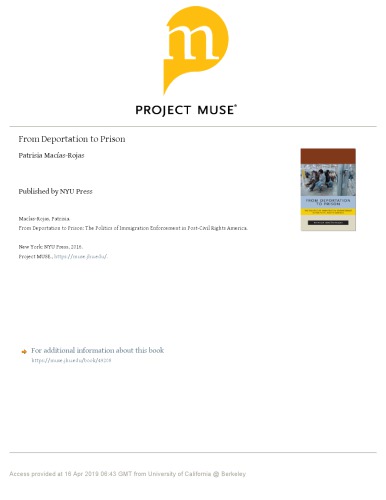 ﻿از تبعید به زندان: سیاست اجرای مهاجرت در حقوق پس از مدنی آمریکا