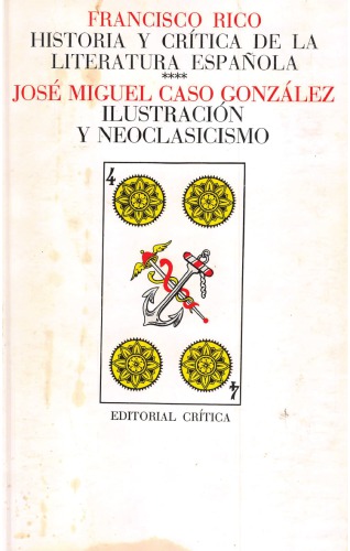 ﻿تاریخ و انتقاد از ادبیات اسپانیایی ، 4. تصویر و نئوکلاسیسم
