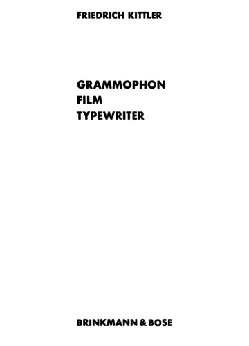 ﻿گرامافون، فیلم، ماشین تحریر