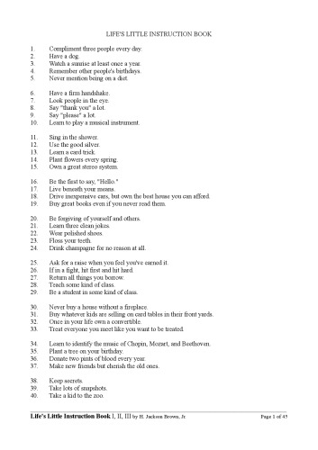 ﻿کتاب دستورالعمل کوچک زندگی کامل - اچ. جکسون براون