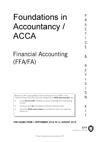 ﻿کیت تمرین و بازنگری حسابداری مالی ACCA F3 2018
