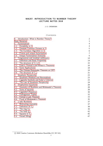 ﻿MA257: مقدمه نظریه شماره
