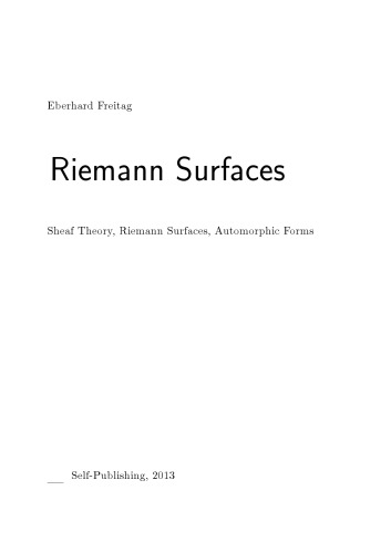 ﻿سطوح ریمان - تئوری شیف، سطوح ریمان، اشکال اتومورفیک