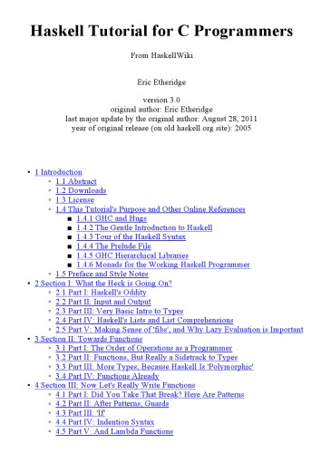 ﻿آموزش Haskell برای برنامه نویسان C
