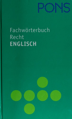 ﻿فرهنگ لغت تخصصی PONS، حقوق، انگلیسی-آلمانی/آلمانی-انگلیسی