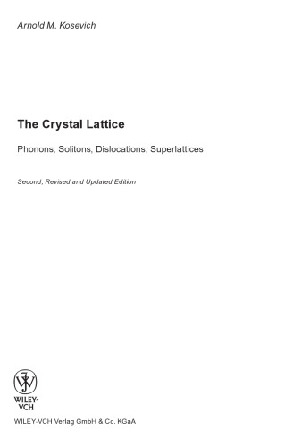 شبکه کریستال: Phonons ، Solitons ، Dislocations ، Superlattices