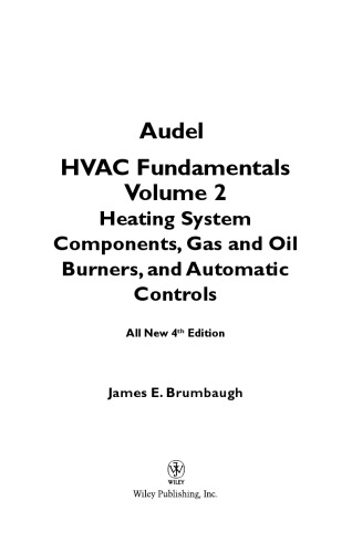 اصول اولیه Audel HVAC ، اجزای سیستم گرمایش ، مشعل گاز و روغن و کنترل اتوماتیک