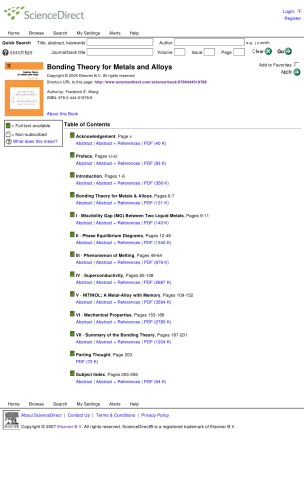 نظریه اتصال برای فلزات و آلیاژها