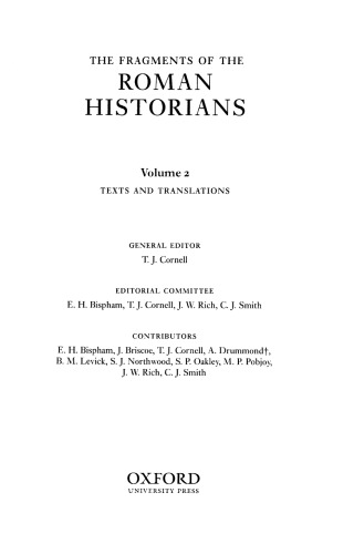 ﻿قطعاتی از مورخان رومی، جلد. 2. متون و ترجمه ها