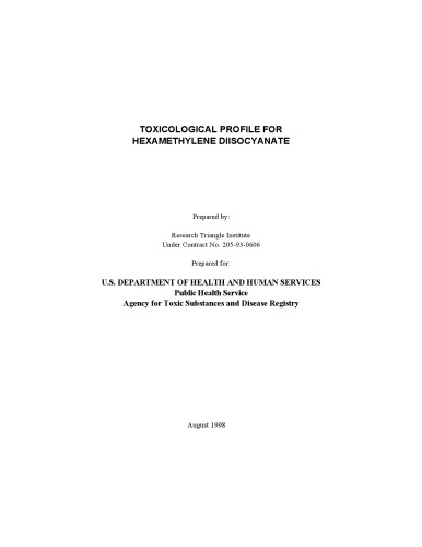 پروفایل های سمی - هگزامیلن دییزوسیانات