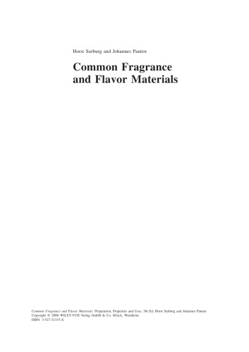 مواد عطر و طعم مشترک