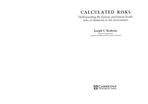 محاسبه خطر ، سموم و سلامت انسان را درک می کند