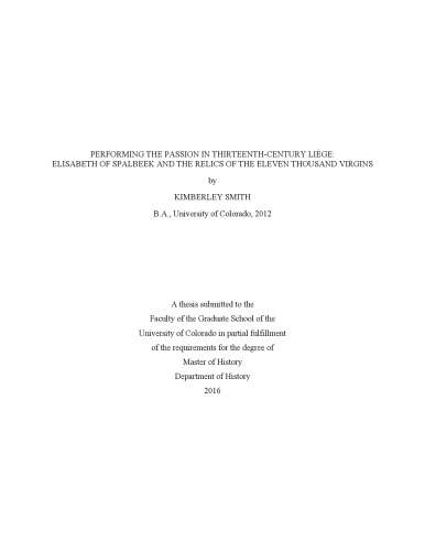 ﻿اجرای شور در لیژ قرن سیزدهم: الیزابت اسپالبیک و آثار یازده هزار باکره