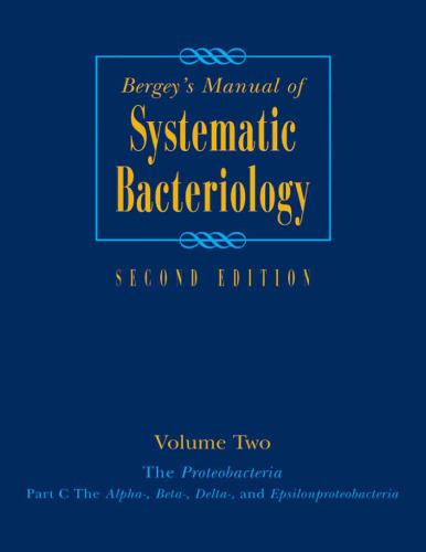 کتابچه راهنمای Bergey از باکتریولوژی سیستماتیک: Proteobacteria (قسمت C)