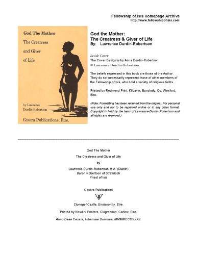 ﻿خدای مادر: خالق