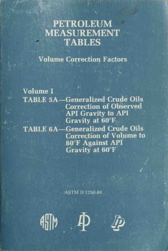 ﻿جداول اندازه گیری نفت: عوامل تصحیح حجم
