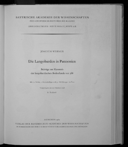 ﻿Langobards در Pannonia: مشارکت در دانش زمین Langobardian قبل از سال 568. B.