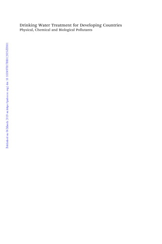 ﻿تصفیه آب آشامیدنی برای کشورهای در حال توسعه آلاینده های فیزیکی، شیمیایی و بیولوژیکی