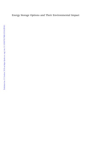 ﻿گزینه های ذخیره انرژی و تاثیرات زیست محیطی آنها