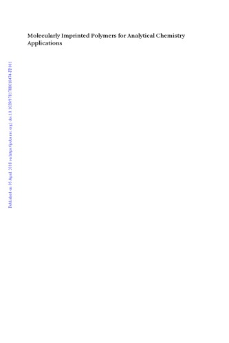 ﻿پلیمرهای حک شده مولکولی برای کاربردهای شیمی تحلیلی