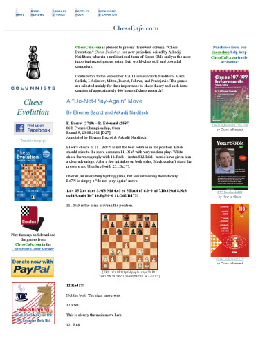 ﻿تکامل شطرنج: سپتامبر 2011