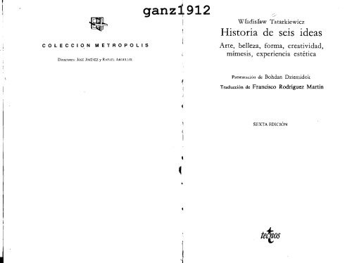 ﻿داستان شش ایده (هنر، زیبایی، فرم، خلاقیت، تقلید، تجربه زیبایی شناختی)