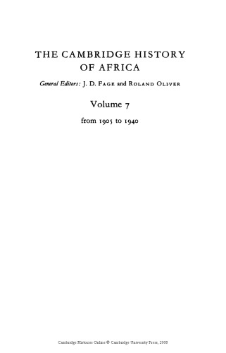 تاریخ کمبریج آفریقا (1940-1940)