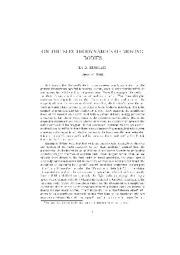 در الکترودینامیک بدن حرکت می کند