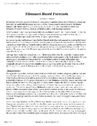 پیش بینی های مبتنی بر فیبوناچی