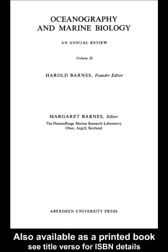 اقیانوس شناسی و زیست شناسی دریایی: بررسی سالانه ، جلد. 20