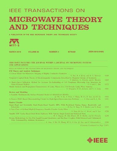 ﻿معاملات IEEE در نظریه و تکنیک های مایکروویو - مارس 2018.