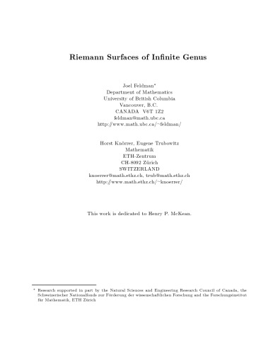 سطوح ریمان از جنس نامتناهی