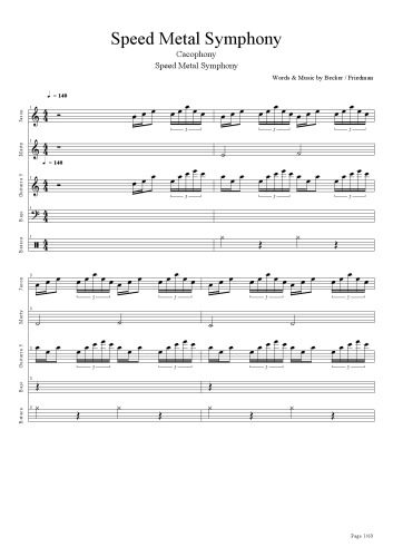 Cacophony - نمره کامل سرعت سمفونی فلزی