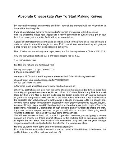 ﻿روش اسکیت ارزان قیمت مطلق برای شروع ساخت چاقو