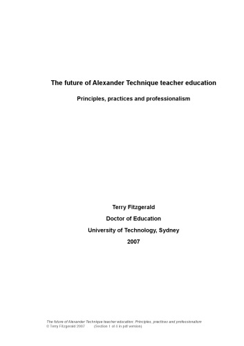 ﻿آینده آموزش معلمان تکنیک اسکندر: اصول ، شیوه ها و حرفه ای بودن