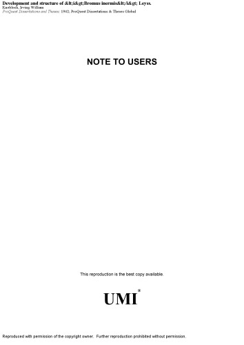 ﻿توسعه و ساختار Bromus inermis Leyss.