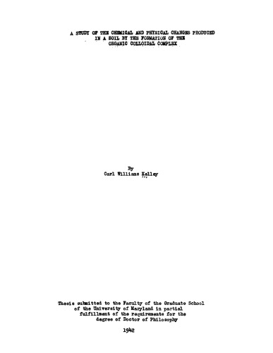 ﻿بررسی تغییرات شیمیایی و فیزیکی ایجاد شده در خاک با تشکیل مجتمع کلوئیدی آلی