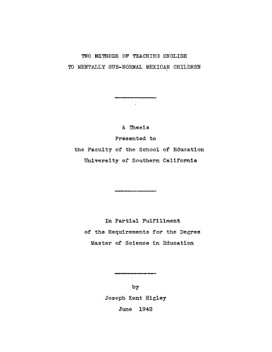 ﻿دو روش آموزش زبان انگلیسی به کودکان مکزیکی که از نظر ذهنی غیرعادی هستند