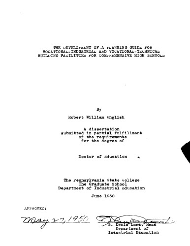 ﻿تدوین راهنمای برنامه ریزی تاسیسات فنی و حرفه ای - صنعتی و حرفه ای - فنی برای دبیرستان های فراگیر